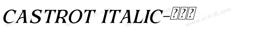 castrot italic字体转换